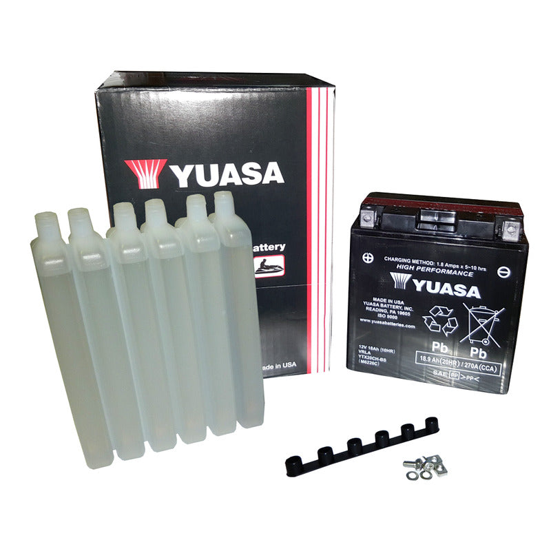 BATTERIA YUASA YTX20CH-BS CON ACIDO HONDA MOTO GUZZI SUZUKI MORINI