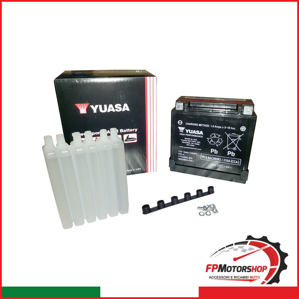 BATTERIA YUASA YTX20HL-BS-PW CON ACIDO