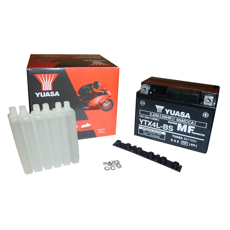 BATTERIA YUASA YTX4L-BS CON ACIDO APRILIA HONDA PIAGGIO SUZUKI