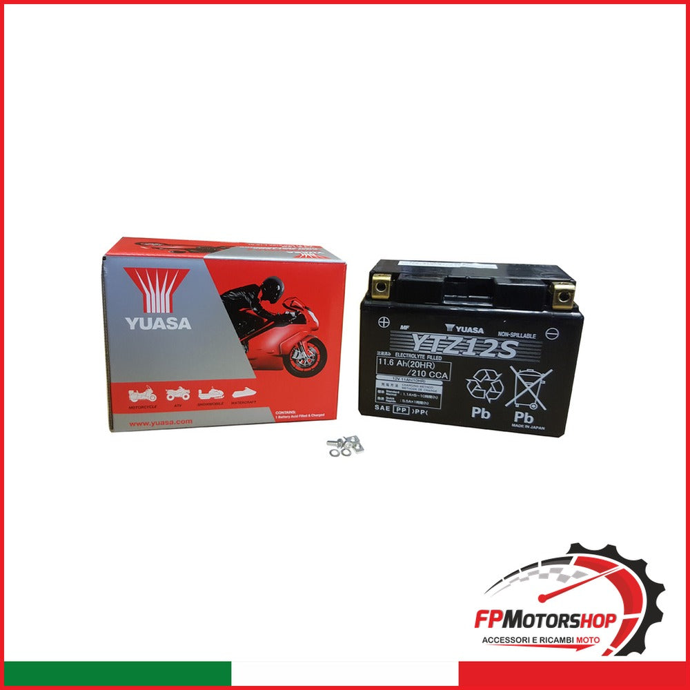 BATTERIA YUASA YTZ12S PRECARICATA SIGILLATA HONDA MOTO GUZZI YAMAHA BENELLI