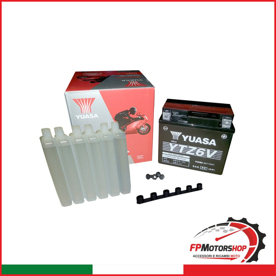 BATTERIA YUASA YTZ6V CON ACIDO BMW HONDA SUZUKI YAMAHA