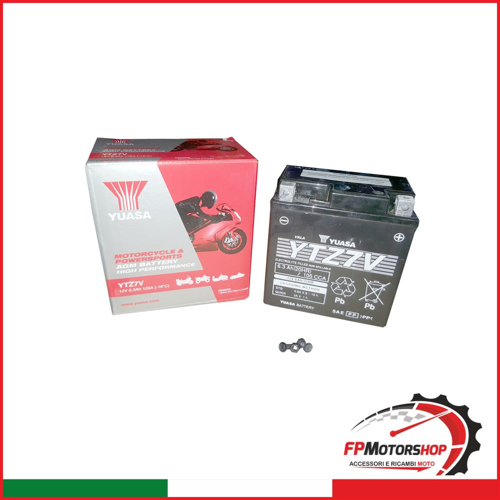 BATTERIA YUASA YTZ7V PRECARICATA SIGILLATA HONDA KAWASAKI YAMAHA