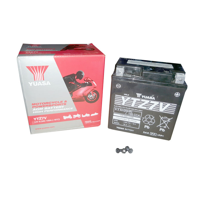 BATTERIA YUASA YTZ7V PRECARICATA SIGILLATA HONDA KAWASAKI YAMAHA