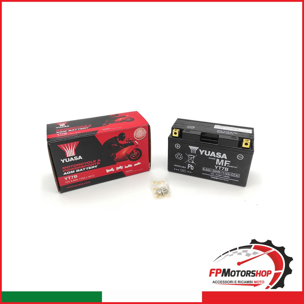 BATTERIA YUASA YT7B PRECARICATA SIGILLATA DUCATI SUZUKI YAMAHA MBK