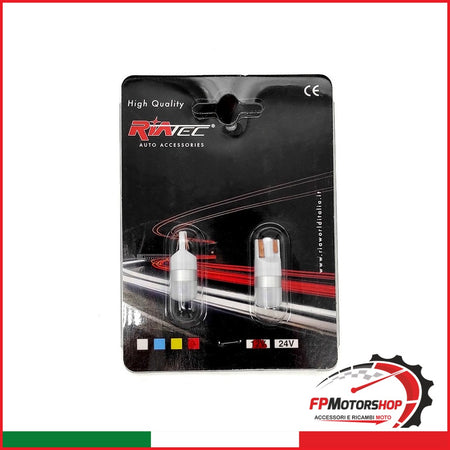 [E034312] BLISTER 2 LAMP.LED T10 12V W2,1X9,5d ROSSA