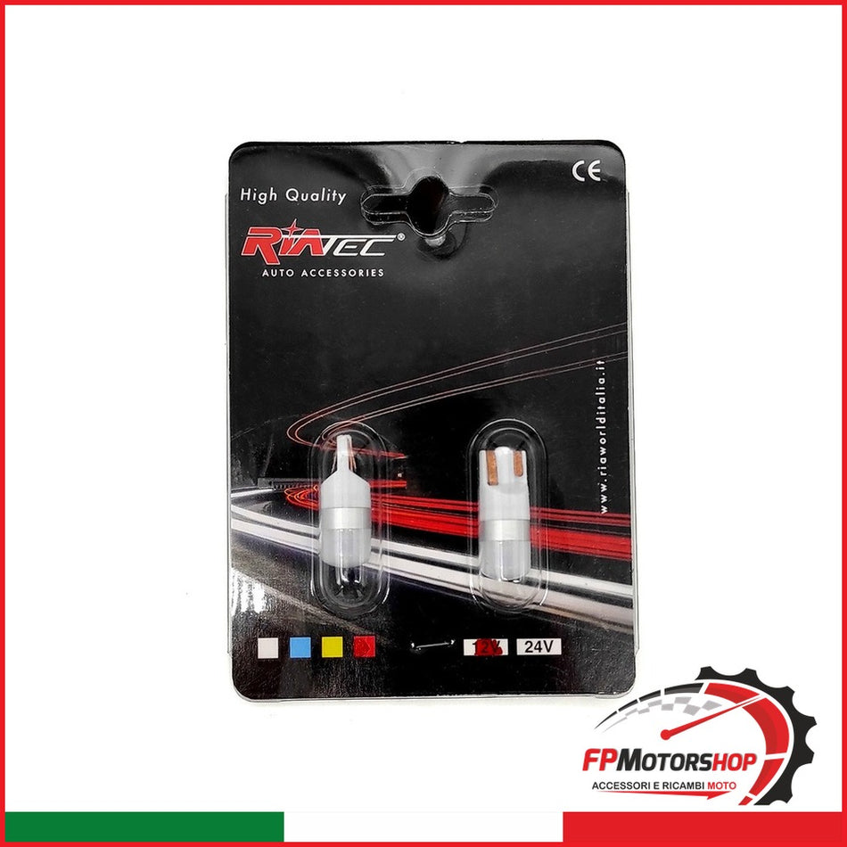 [E034312] BLISTER 2 LAMP.LED T10 12V W2,1X9,5d ROSSA