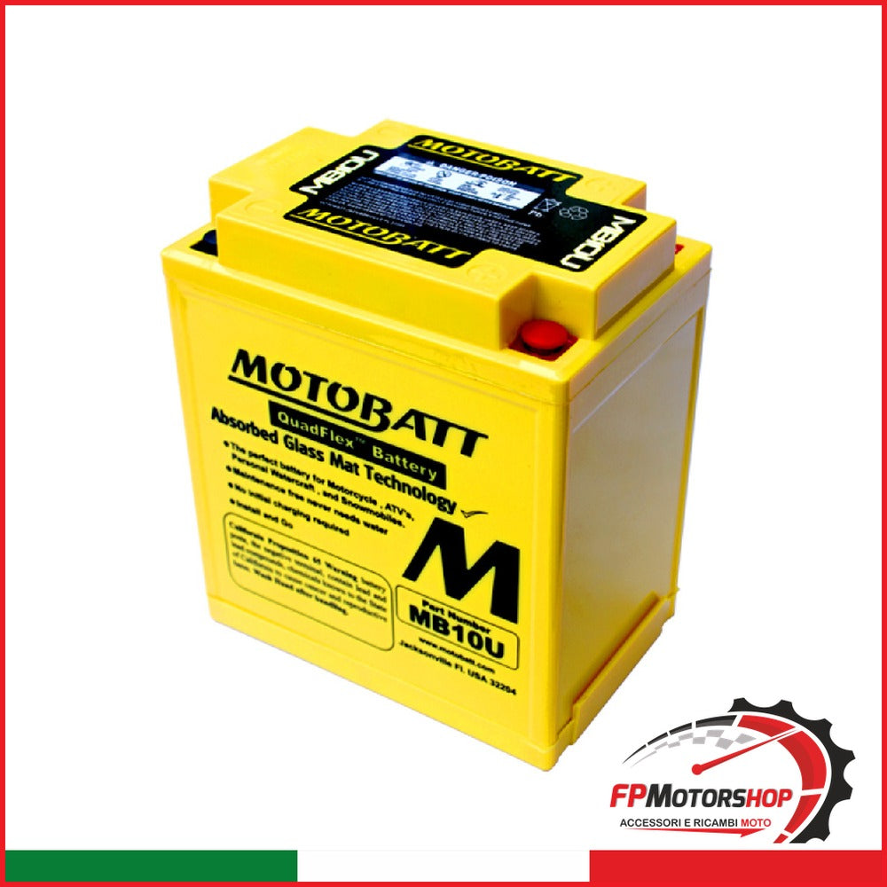 BATTERIA MOTOBATT MB10U PRECARICATA SIGILLATA PIAGGIO SUZUKI YAMAHA GILERA