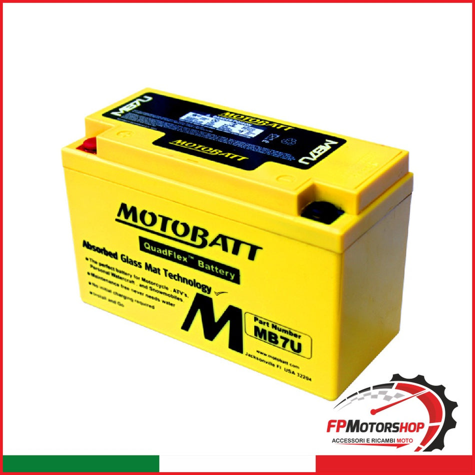 BATTERIA MOTOBATT MB7U PRECARICATA SIGILLATA DUCATI SUZUKI YAMAHA MBK