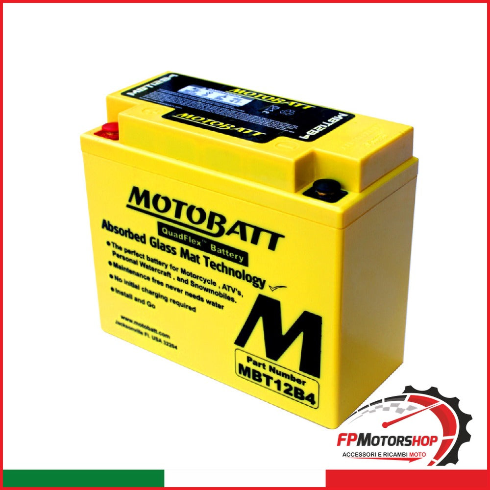 BATTERIA MOTOBATT MBT12B4 PRECARICATA SIGILLATA APRILIA CAGIVA DUCATI PIAGGIO