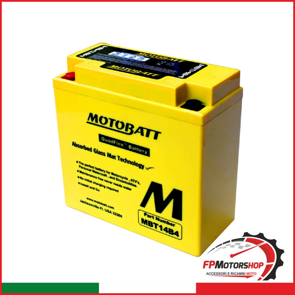 BATTERIA MOTOBATT MBT14B4 PRECARICATA SIGILLATA KAWASAKI YAMAHA