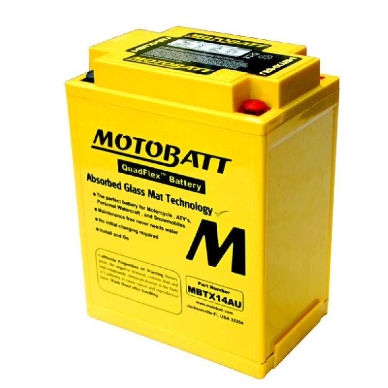 BATTERIA MOTOBATT MBTX14AU PRECARICATA SIGILLATA APRILIA BMW HONDA KAWASAKI