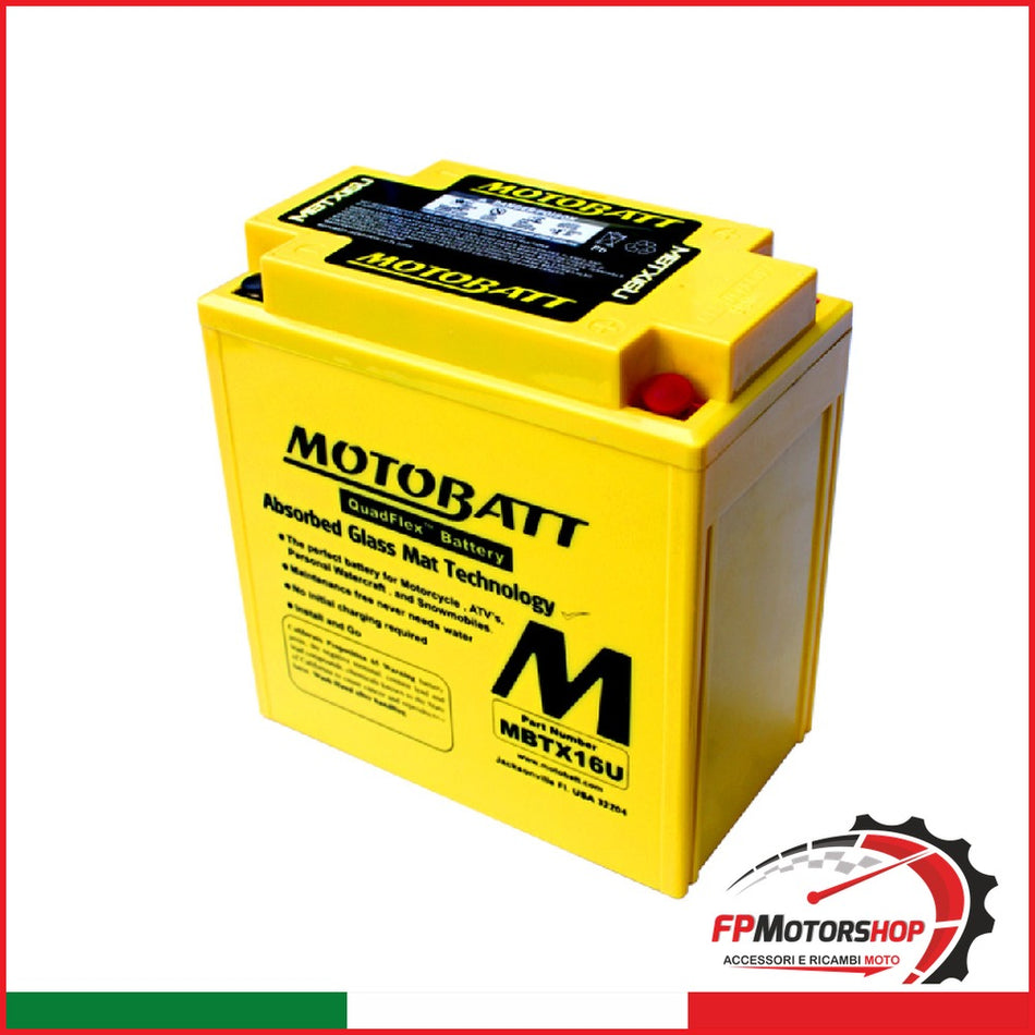 BATTERIA MOTOBATT MBTX16U PRECARICATA SIGILLATA BMW HONDA PIAGGIO MOTO GUZZI