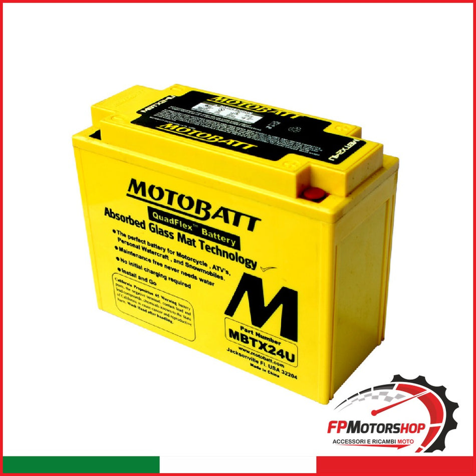 [E06027] BATTERIA MOTOBATT MBTX24U PRECARICATA SIGILLATA YTX24HL-BS