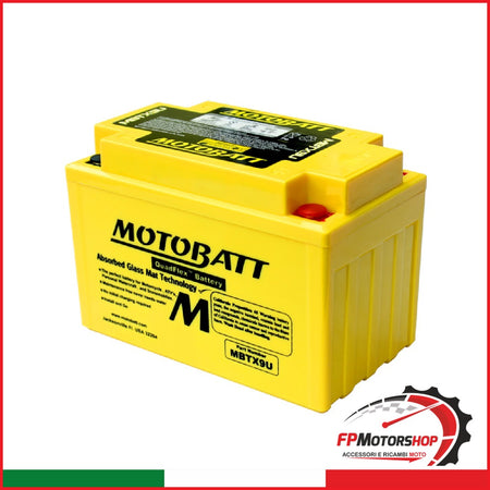 BATTERIA MOTOBATT MBTX9U PRECARICATA SIGILLATA APRILIA BMW CAGIVA HONDA