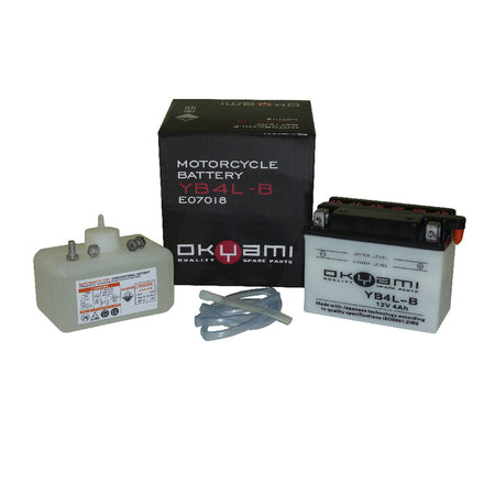 BATTERIA OKYAMI OB4L-B CON ACIDO APRILIA CAGIVA PIAGGIO SUZUKI
