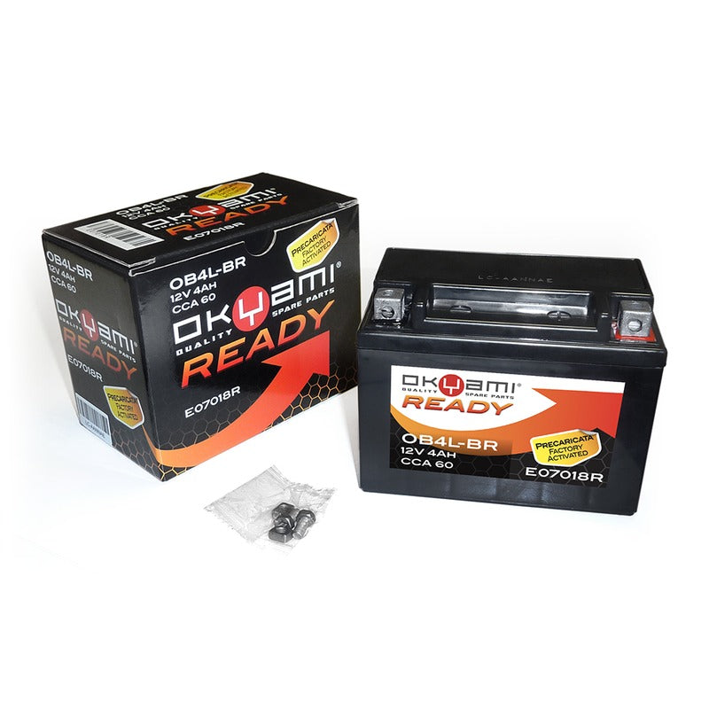 BATTERIA OKYAMI OB4L-BR PRECARICATA SIGILLATA APRILIA CAGIVA PIAGGIO SUZUKI