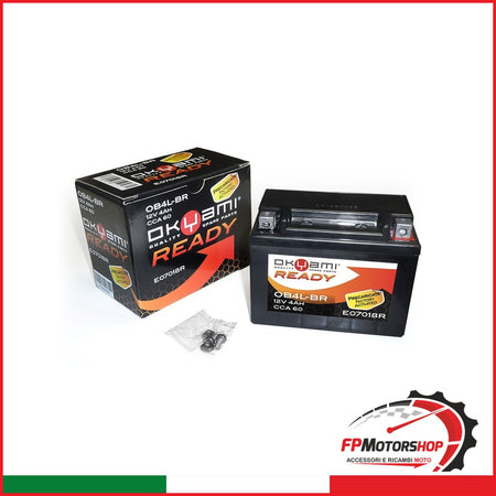 BATTERIA OKYAMI OB4L-BR PRECARICATA SIGILLATA APRILIA CAGIVA PIAGGIO SUZUKI