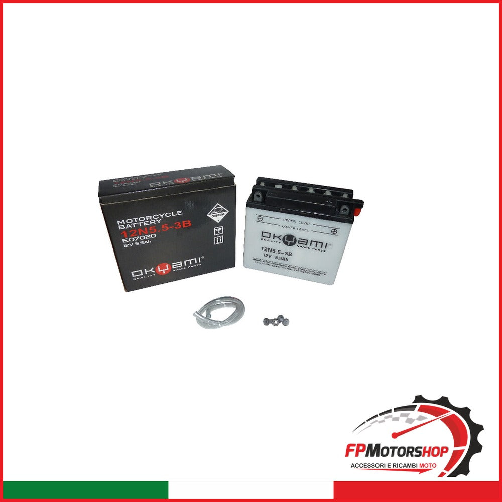 [E07020] BATTERIA OKYAMI 12N5,5-3B CON ACIDO
