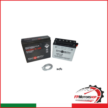 [E07020] BATTERIA OKYAMI 12N5,5-3B CON ACIDO