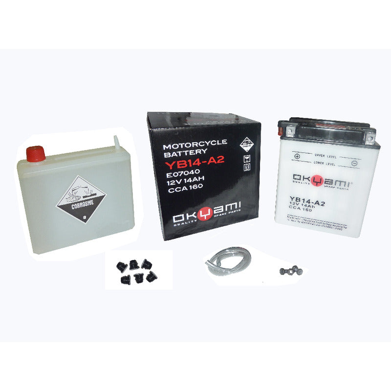 BATTERIA OKYAMI OB14-A2 CON ACIDO HONDA