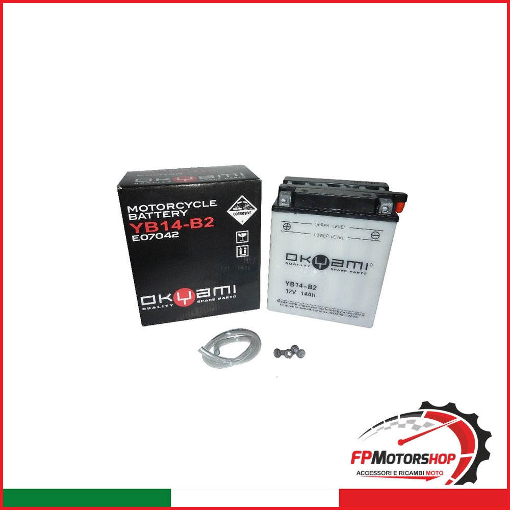 BATTERIA OKYAMI OB14-B2 CON ACIDO HONDA