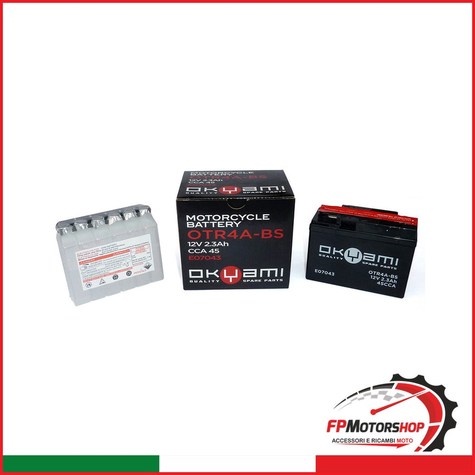 BATTERIA OKYAMI OTR4A-BS CON ACIDO HONDA