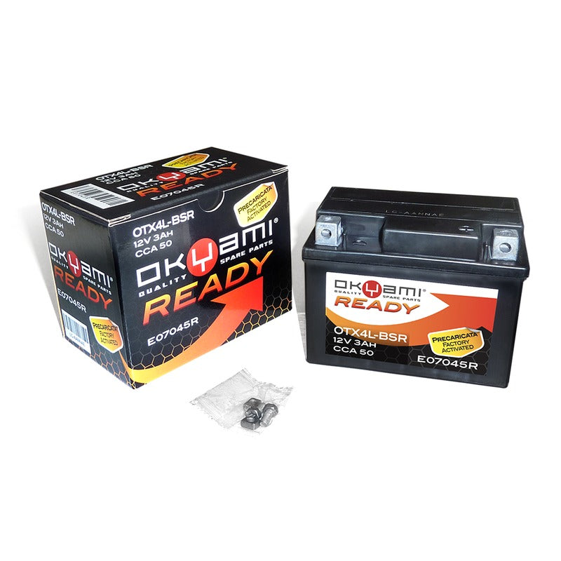 BATTERIA OKYAMI OTX4L-BSR PRECARICATA SIGILLATA OYTX4L-BSR APRILIA HONDA PIAGGIO