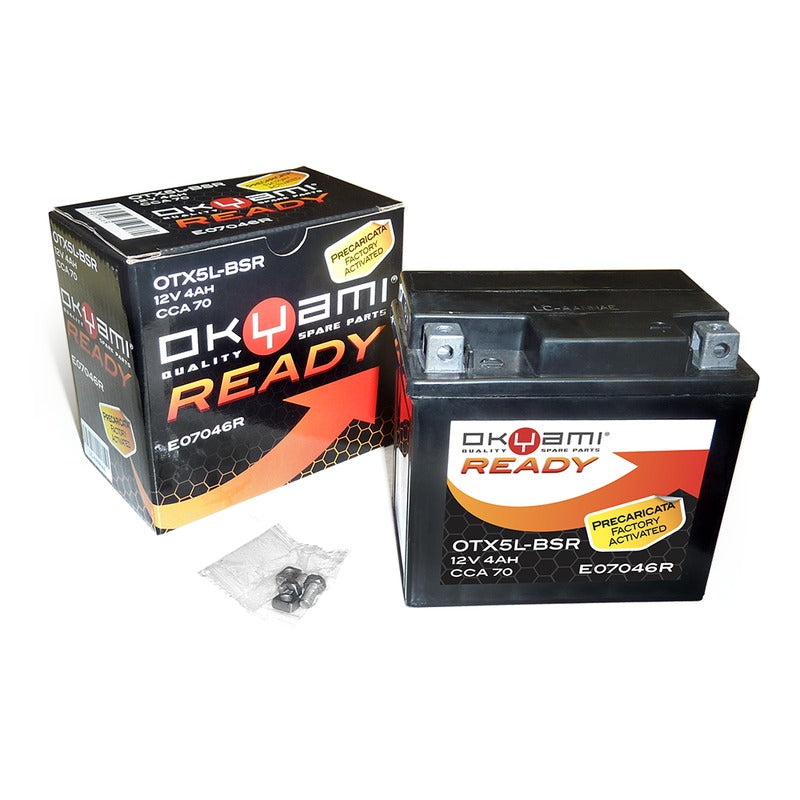 BATTERIA OKYAMI OTX5L-BSR PRECARICATA SIGILLATA OYTX5L-BSR APRILIA HONDA PIAGGIO