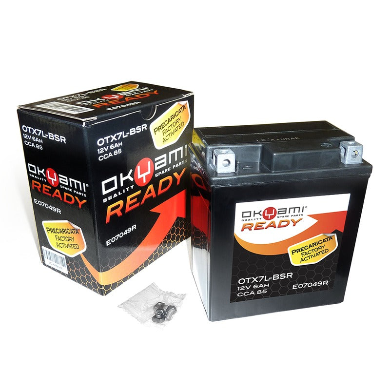 BATTERIA OKYAMI OTX7L-BSR PRECARICATA SIGILLATA APRILIA HONDA KAWASAKI PIAGGIO