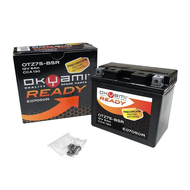 BATTERIA OKYAMI OTZ7S-BSR PRECARICATA SIGILLATA BMW HONDA KAWASAKI SUZUKI