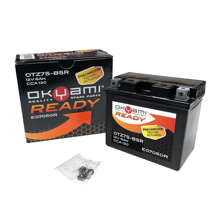 BATTERIA OKYAMI OTZ7S-BSR PRECARICATA SIGILLATA BMW HONDA KAWASAKI SUZUKI
