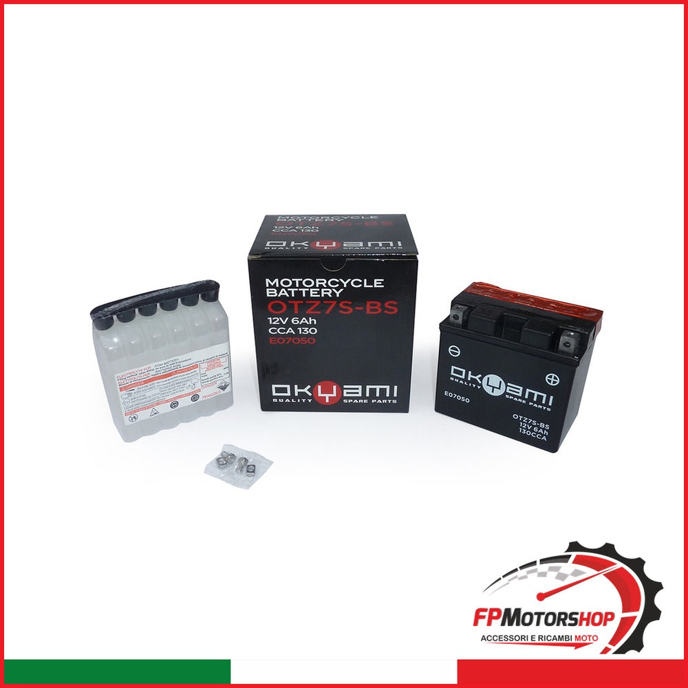BATTERIA OKYAMI OTZ7S-BS CON ACIDO BMW HONDA KAWASAKI SUZUKI