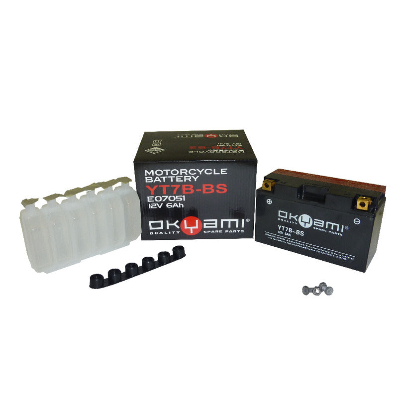 BATTERIA OKYAMI OT7B-BS CON ACIDO DUCATI SUZUKI YAMAHA MBK