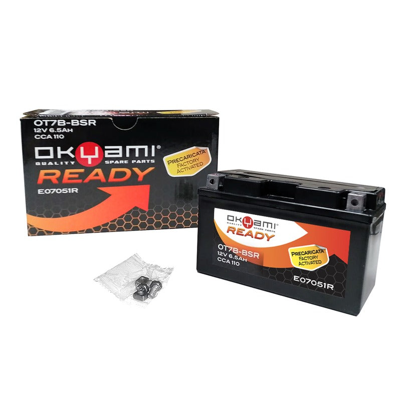 BATTERIA OKYAMI OT7B-BSR PRECARICATA SIGILLATA DUCATI SUZUKI YAMAHA MBK