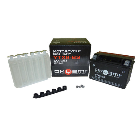 BATTERIA OKYAMI OTX9-BS CON ACIDO APRILIA BMW CAGIVA HONDA
