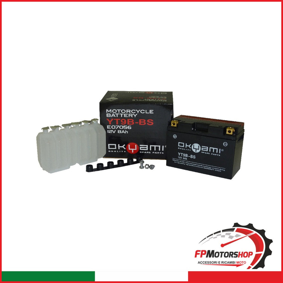 BATTERIA OKYAMI OT9B-BS CON ACIDO KYMCO