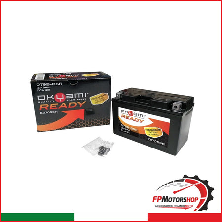 BATTERIA OKYAMI OT9B-BSR PRECARICATA SIGILLATA YAMAHA KYMCO