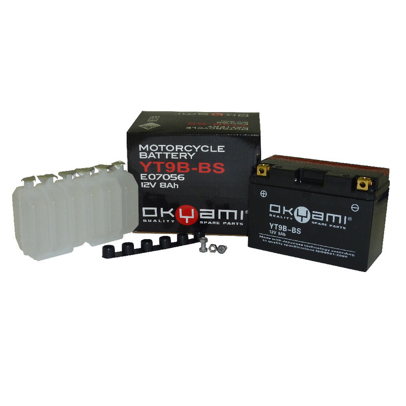 BATTERIA OKYAMI OT9B-BS CON ACIDO KYMCO