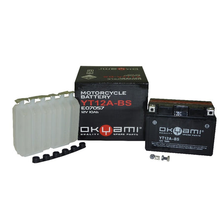 BATTERIA OKYAMI OT12A-BS CON ACIDO APRILIA HONDA KAWASAKI PIAGGIO
