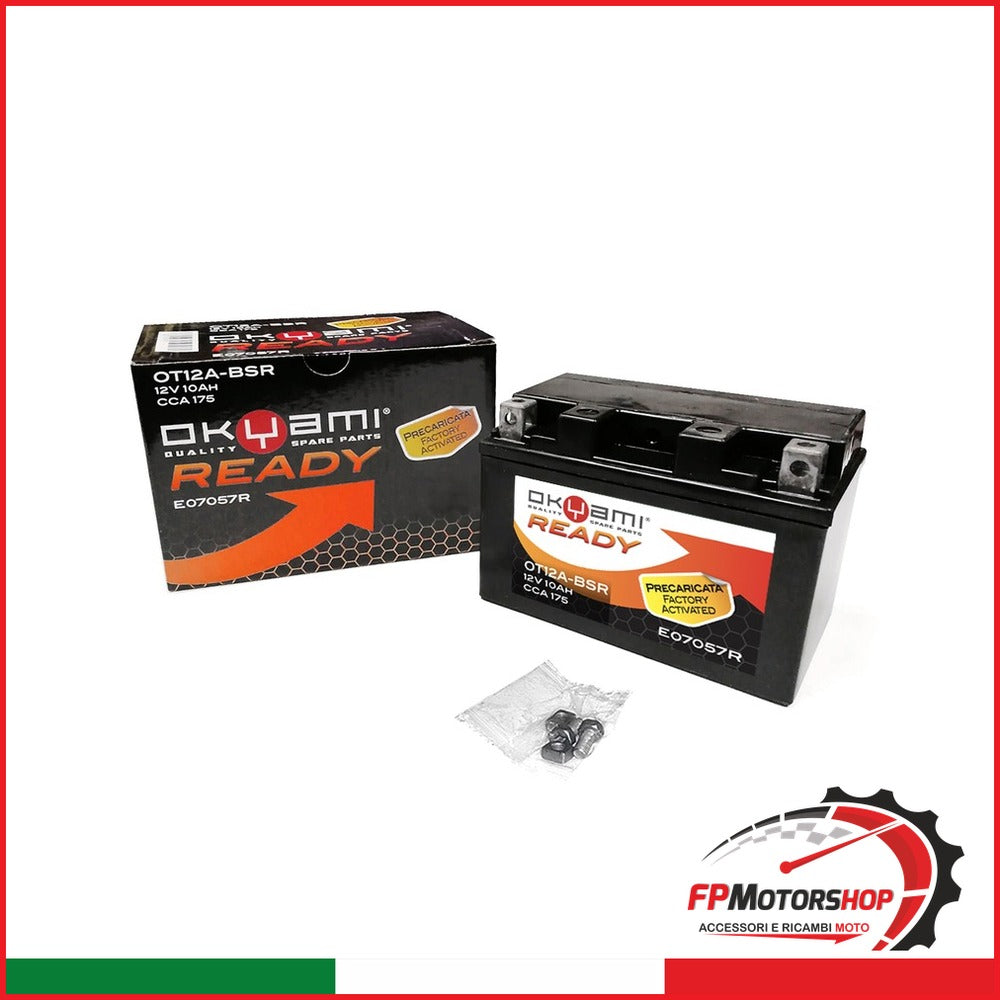 BATTERIA OKYAMI OT12A-BSR PRECARICATA SIGILLATA APRILIA HONDA KAWASAKI SUZUKI