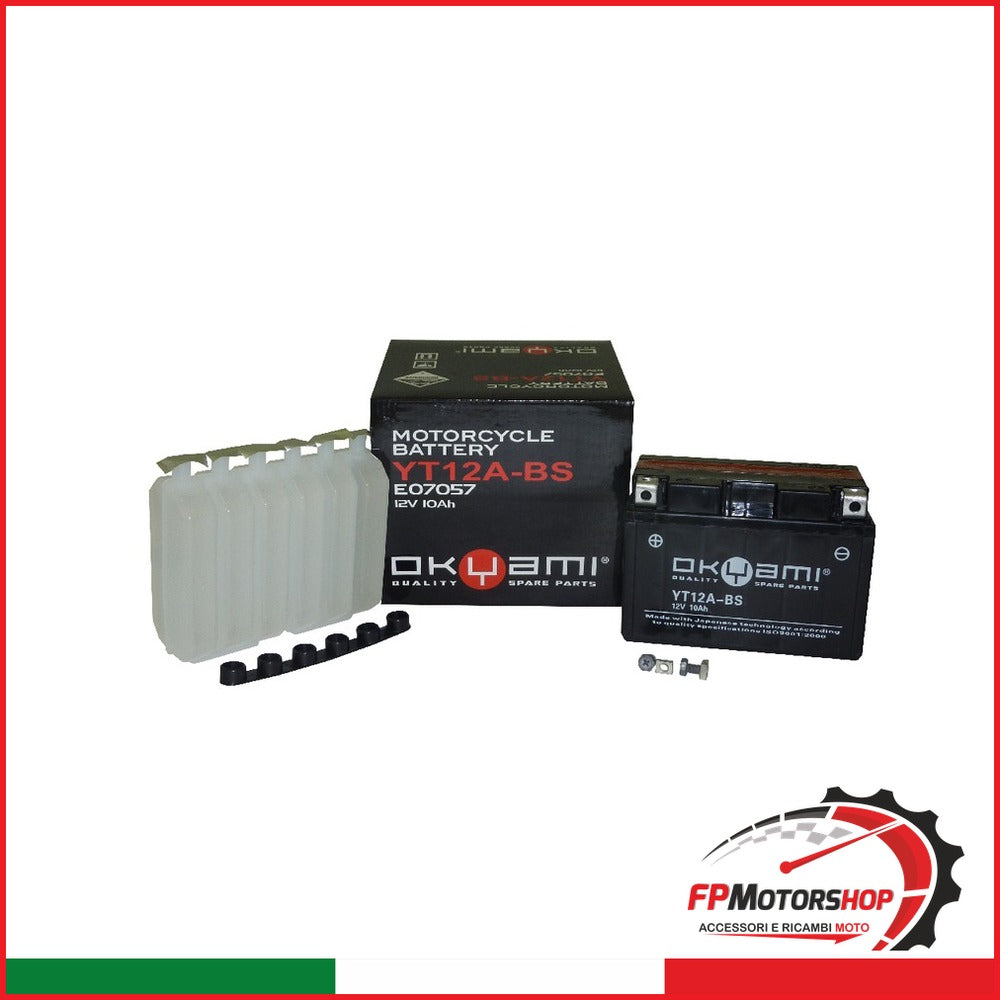 BATTERIA OKYAMI OT12A-BS CON ACIDO APRILIA HONDA KAWASAKI PIAGGIO
