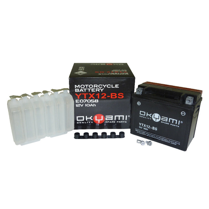 BATTERIA OKYAMI OTX12-BS CON ACIDO APRILIA BMW HONDA KAWASAKI