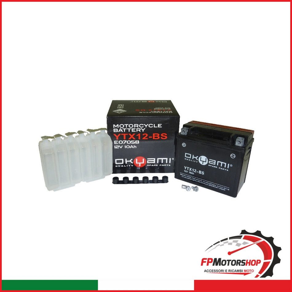 BATTERIA OKYAMI OTX12-BS CON ACIDO APRILIA BMW HONDA KAWASAKI