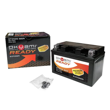 BATTERIA OKYAMI OTZ12S-BSR PRECARICATA SIGILLATA HONDA MOTO GUZZI YAMAHA BENELLI