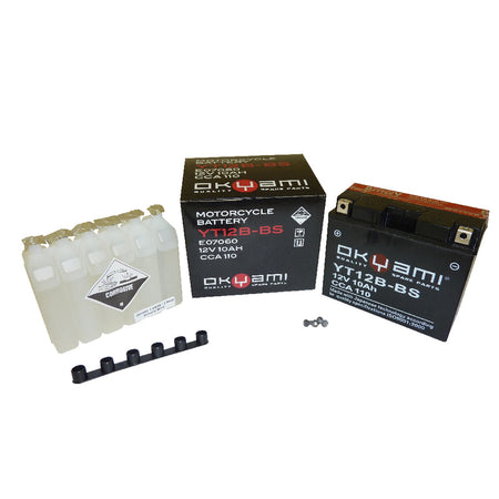BATTERIA OKYAMI OT12B-BS CON ACIDO APRILIA CAGIVA DUCATI KAWASAKI