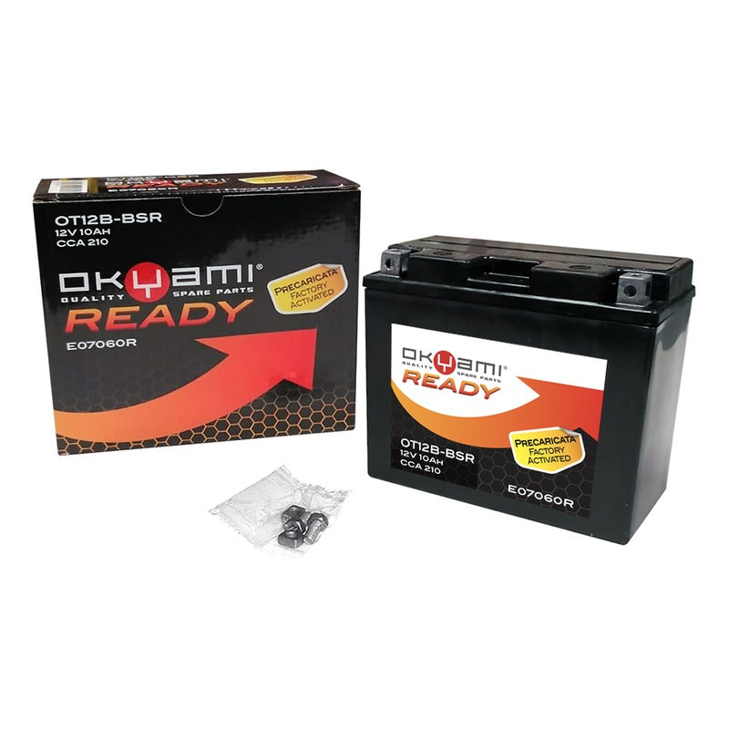 BATTERIA OKYAMI OT12B-BSR PRECARICATA SIGILLATA APRILIA CAGIVA DUCATI KAWASAKI