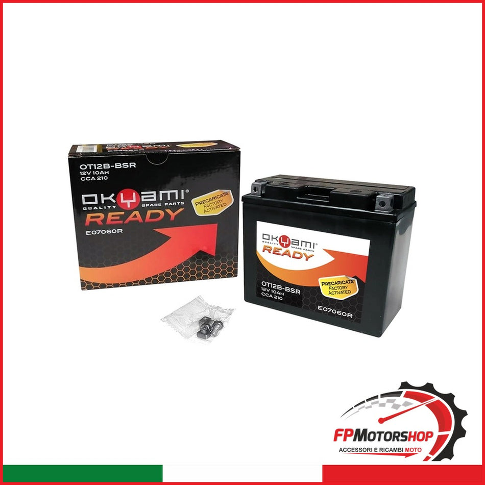 BATTERIA OKYAMI OT12B-BSR PRECARICATA SIGILLATA APRILIA CAGIVA DUCATI KAWASAKI