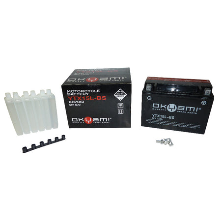 BATTERIA OKYAMI OTX15L-BS CON ACIDO MOTO GUZZI
