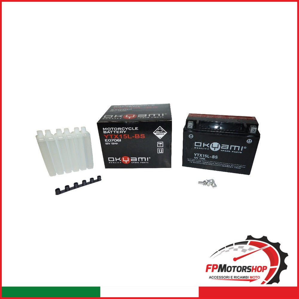 BATTERIA OKYAMI OTX15L-BS CON ACIDO MOTO GUZZI