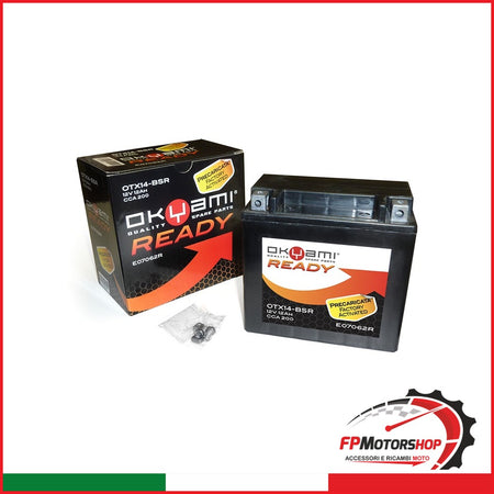 BATTERIA OKYAMI OTX14-BSR PRECARICATA SIGILLATA APRILIA BMW CAGIVA HONDA